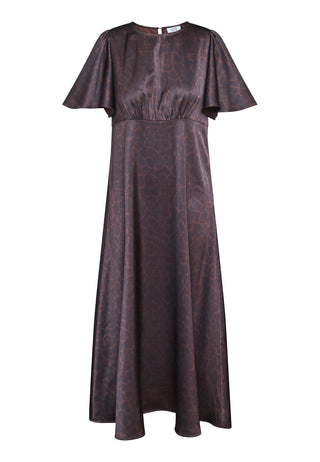 LOVE1000-13 smuk kjole i leoprint