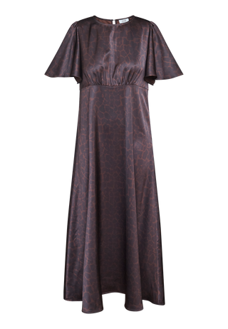 LOVE1000-13 smuk kjole i leoprint