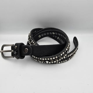 Smalt sort skindbælte