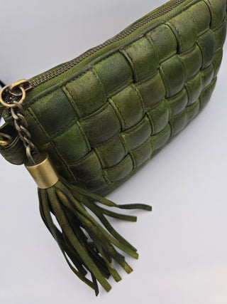 Skindtaske / clutch i grøn