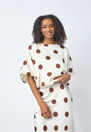 GUFO top - Cream / Brown