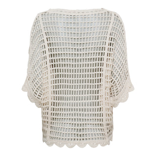 SASSIE Strik Bluse - Fango