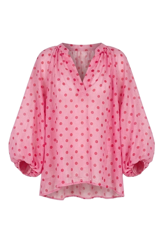 MELONA Bluse - Pink Dot