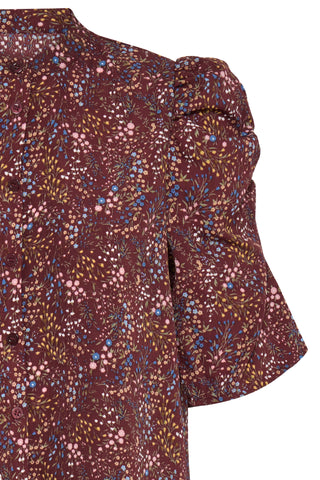 NORA bluse med blomster