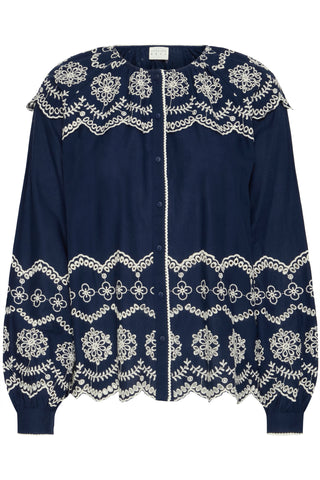 TANJA Skjorte med smukt broderi