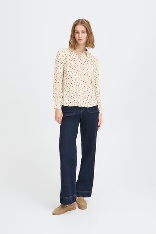 NOELLA skjortebluse med blomster