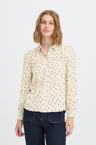 NOELLA skjortebluse med blomster