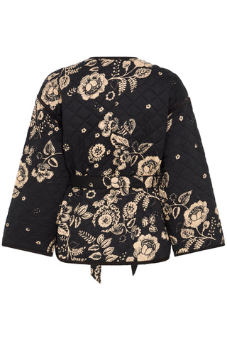MOON quilt jakke med smukt print