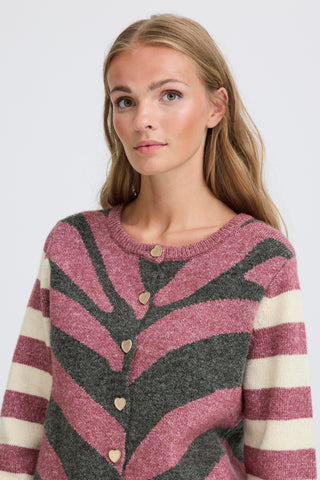 LIVONI cardigan i Maroon