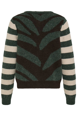 LIVONI cardigan i grøn
