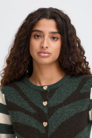 LIVONI cardigan i grøn