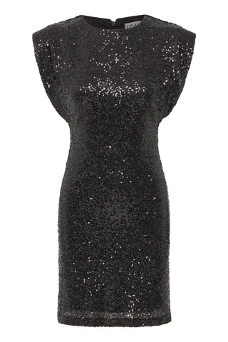 FAUCA SORT pailletkjole