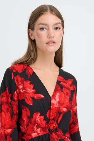 LYSINE kjole med blomster