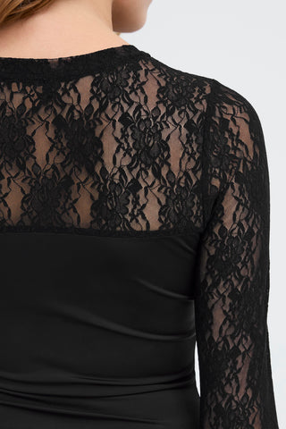 BAKONI bodystocking med blonder