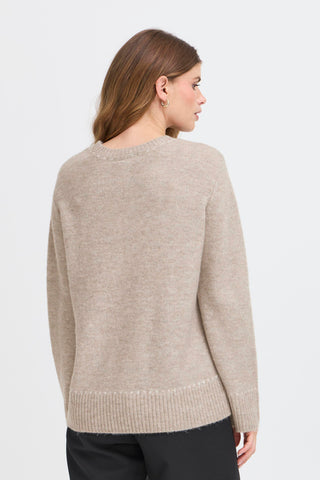 ELISE klassisk pullover lys melleret