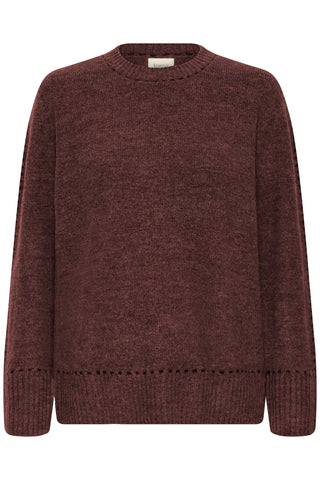 ELISE klassisk pullover fudge melleret