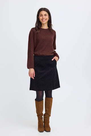 ELISE klassisk pullover fudge melleret