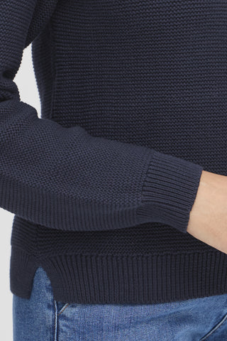 KATELEEN cardigan med langt ærme i Navy