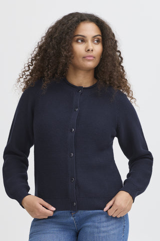 KATELEEN cardigan med langt ærme i Navy