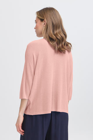 TORY strikbluse i rosa