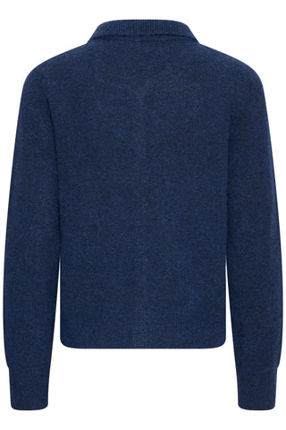 Blå NOEMA cardigan med harlekin-tern