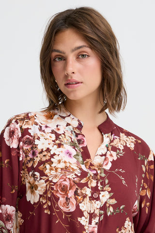 DALANI bluse med blomsterprint