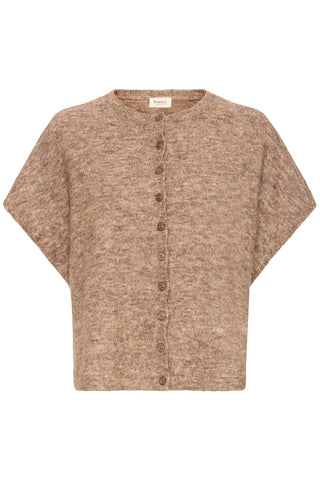 Brun SANNY cardigan uden ærmer