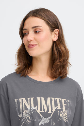 HAISLEY T-shirt Grey Metal