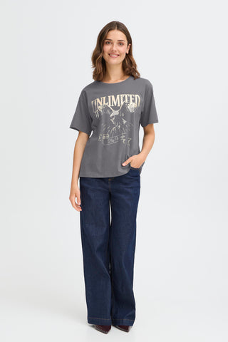 HAISLEY T-shirt Grey Metal
