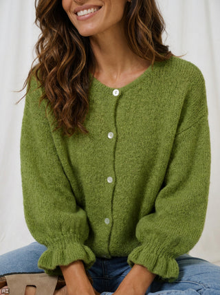 JULIANA KNIT Cardigan - Grass