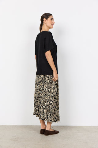 DELIA 1 strikket T-shirt - Sort