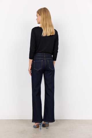 MARICA basis shirt med 3/4 ærme i sort