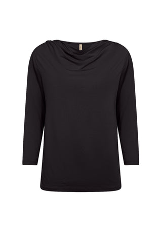 MARICA basis shirt med 3/4 ærme i sort