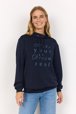 BANU Sweatshirt i NAVY med print