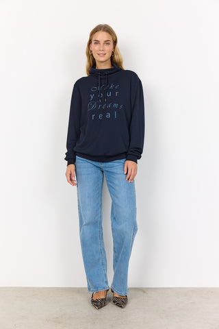 BANU Sweatshirt i NAVY med print