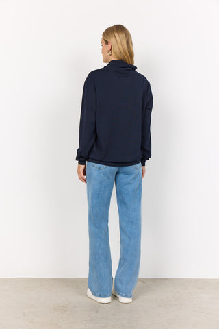 BANU Sweatshirt i NAVY med print