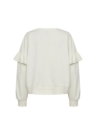 ODETTE Sweatshirt med flæse