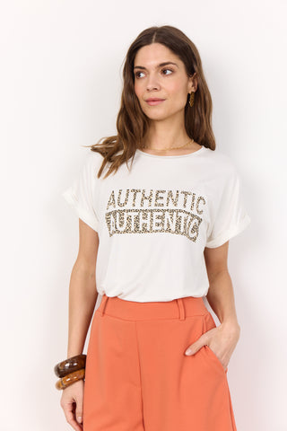 MARICA T-shirt i Off White med print