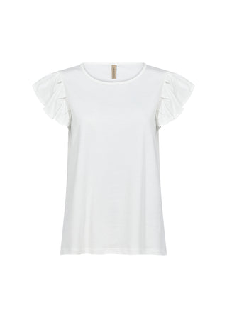 DERBY bluse med flæseærme