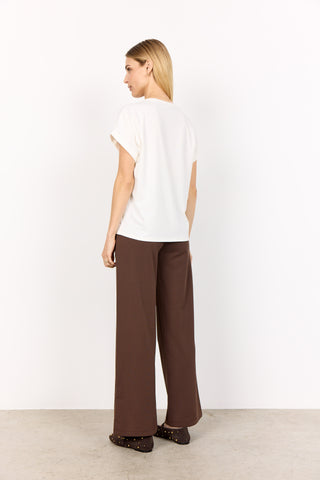RINA T-shirt i OFFWHITE med print