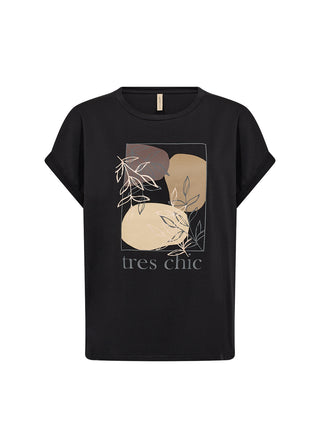 RINA T-shirt BLACK med print