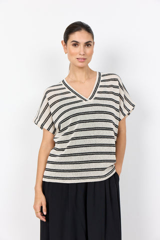 FREY 1 T-shirt - Sort/Beige