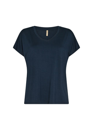 MARICA basis t-shirt i mørk blå