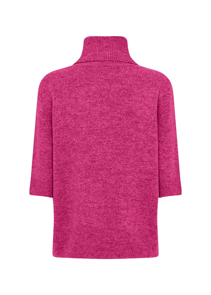 Skøn pullover med rullekrave og 3/4 ærme