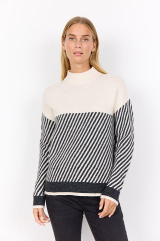 NESSIE 71 sweater med flot stribe effekt