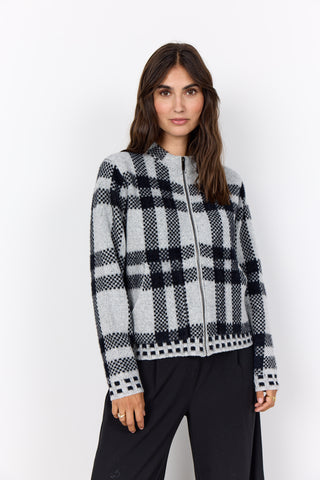 VIBSA cardigan i grå/sort