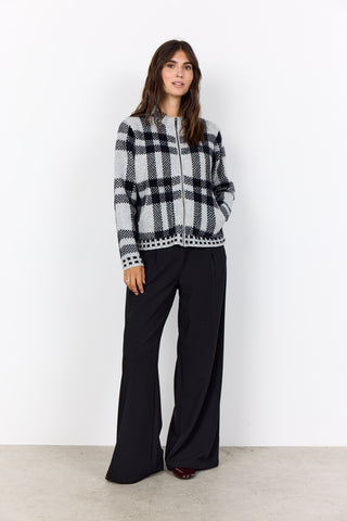 VIBSA cardigan i grå/sort