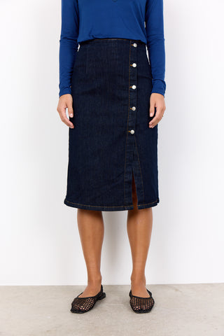 KIMBERLY nederdel i mørk denim