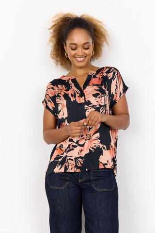 PEACH t-shirt med print