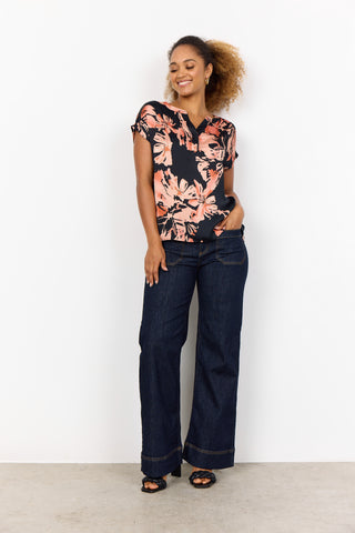 PEACH t-shirt med print